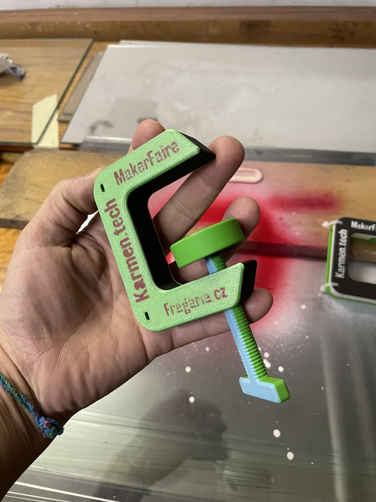 Flag clamp for Maker Faire