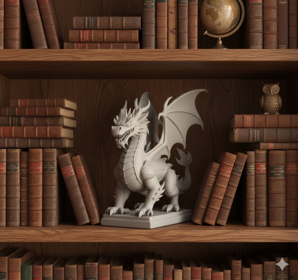 angry dragon statue 4