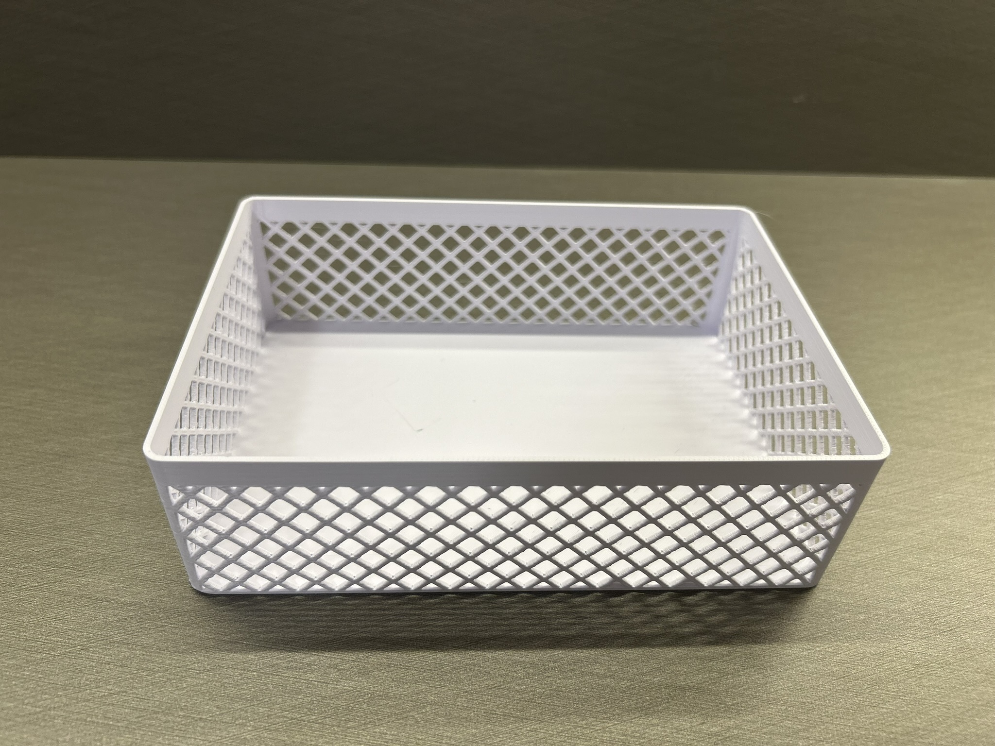 Openwork storage basket
