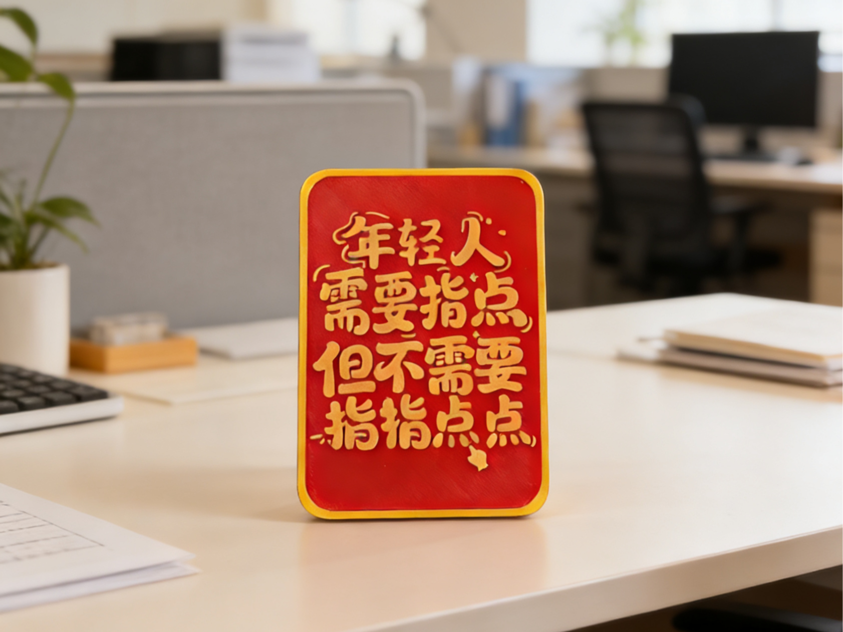 年轻人需要指点 但不需要指指点点 办公室搞怪创意摆件  搞笑摆件