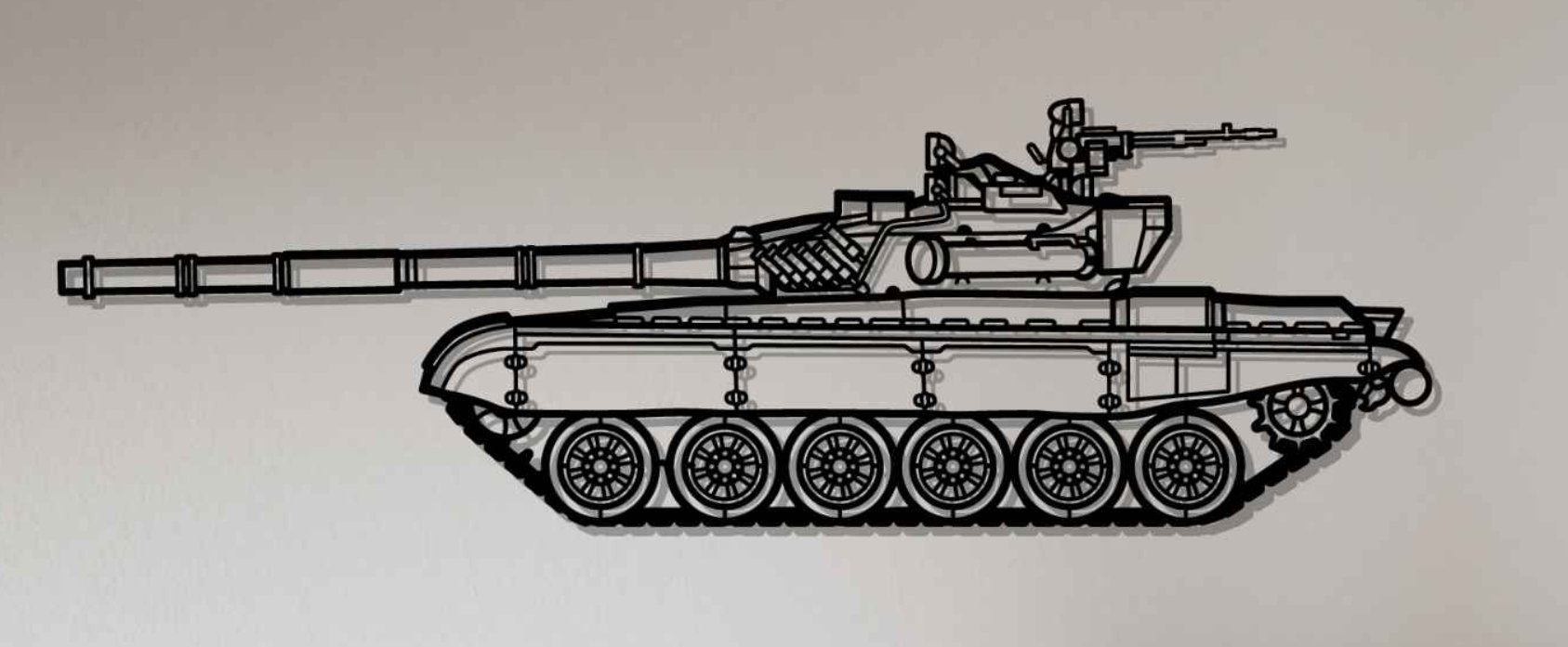T-72 M1 Tank Wall Art