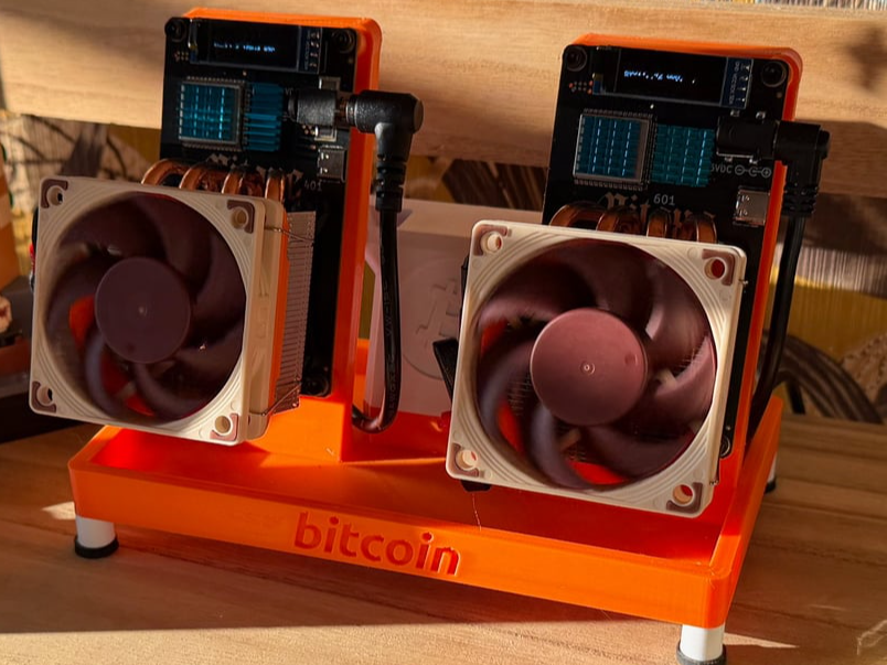 Large Dual Bitaxe Gamma Stand