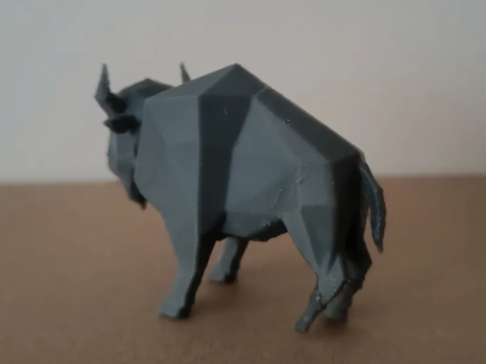 Bison realistic version origami