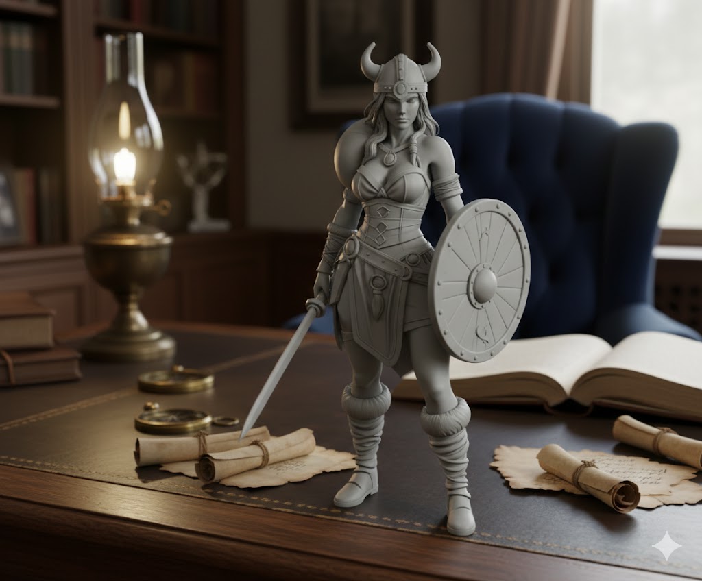 armed viking woman
