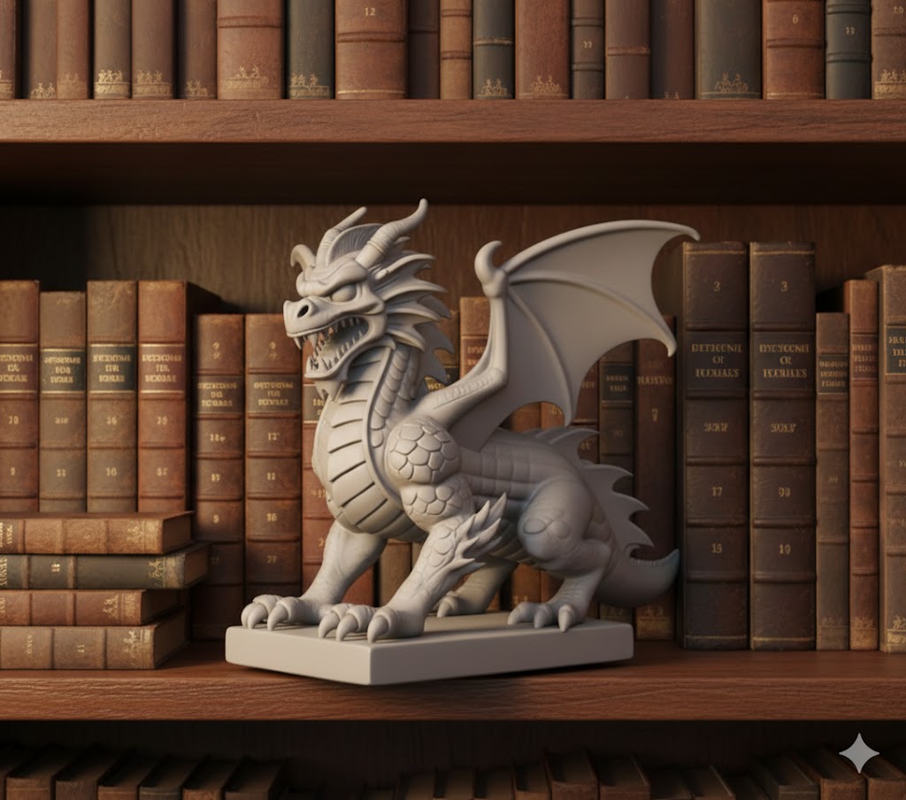 angry dragon statue 3