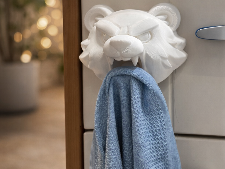 Angry Bear Towel Holder Brutal Wall Hook