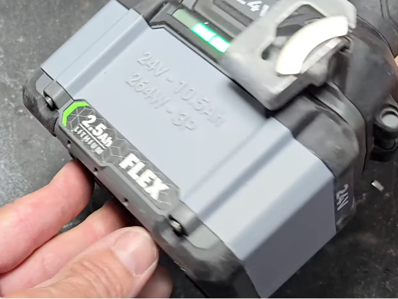 Flex 24v Battery Upgrade Mod 2.5ah to 10.5ah