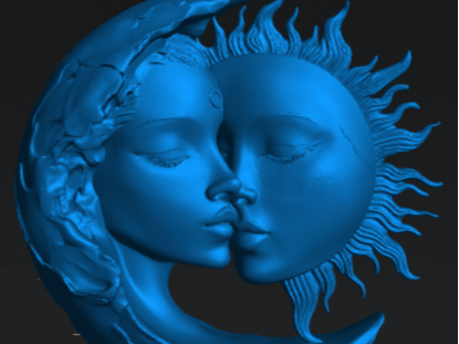 Moon and Sun Ecliptically Embracing