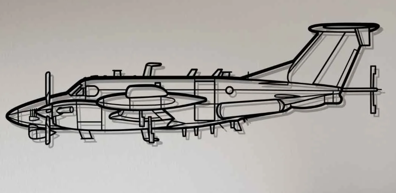 Beechcraft RC-12X Guardrail Wall Art