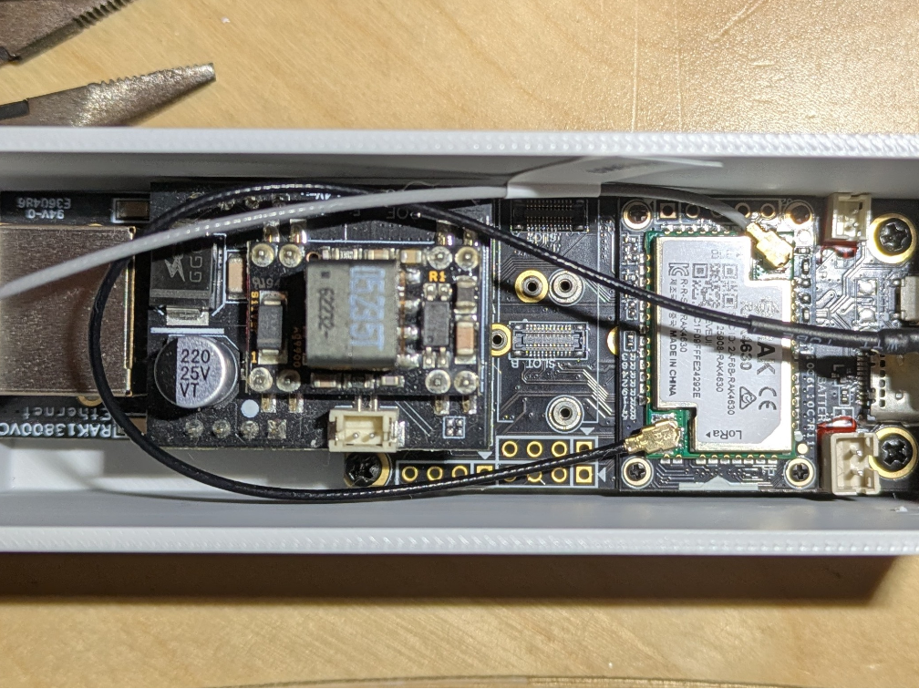 RAK 19007 base board with PoE IO board case.