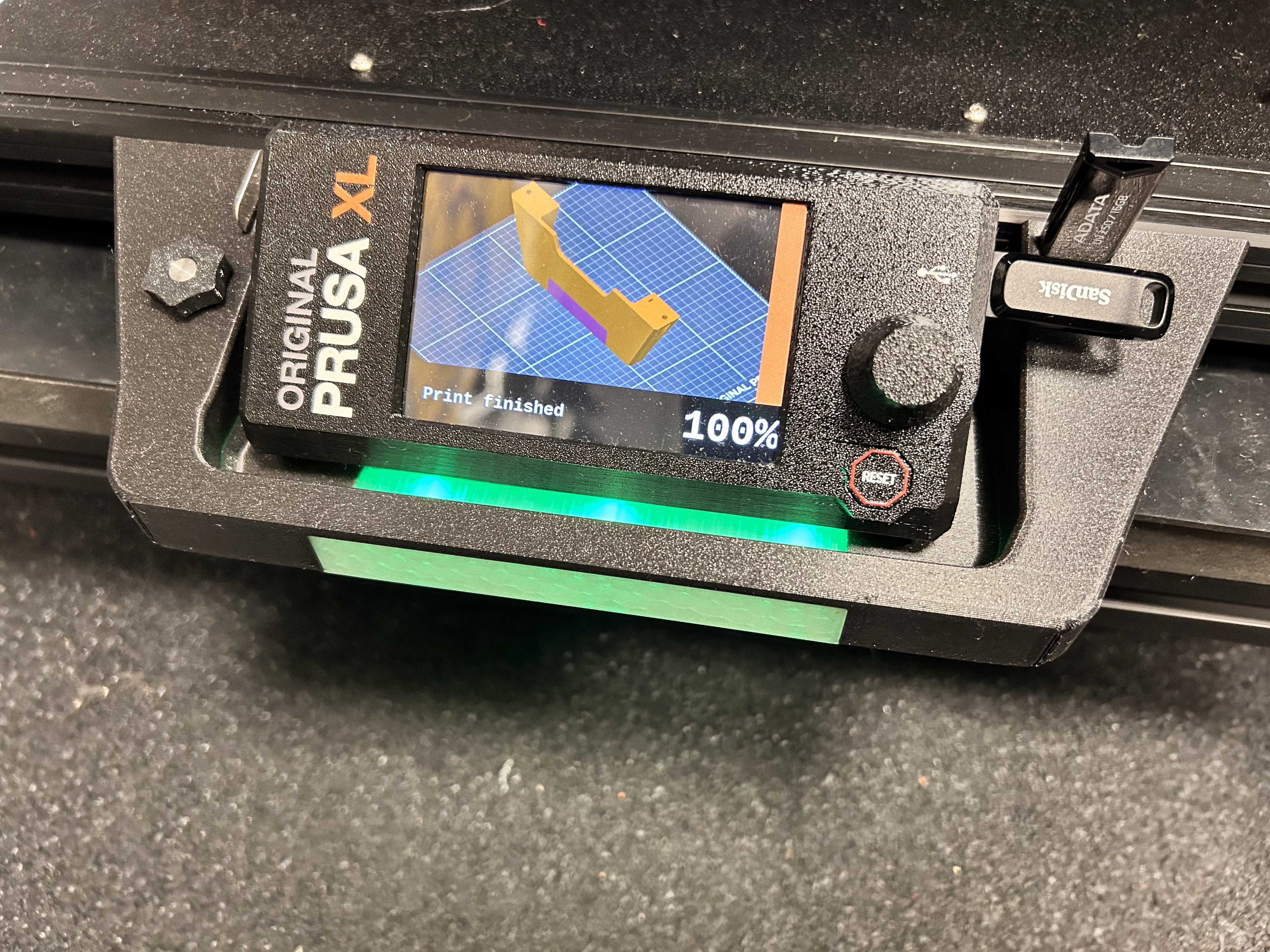 Prusa XL guard LCD bumper status bar dual color