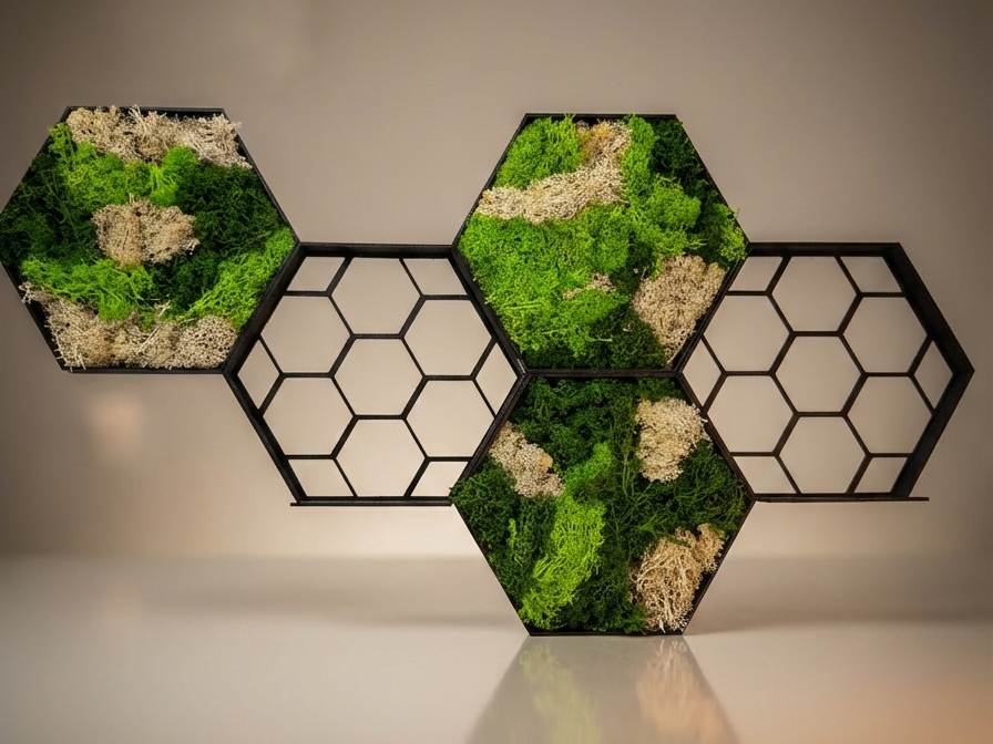 HEXAGON MOSS WALL