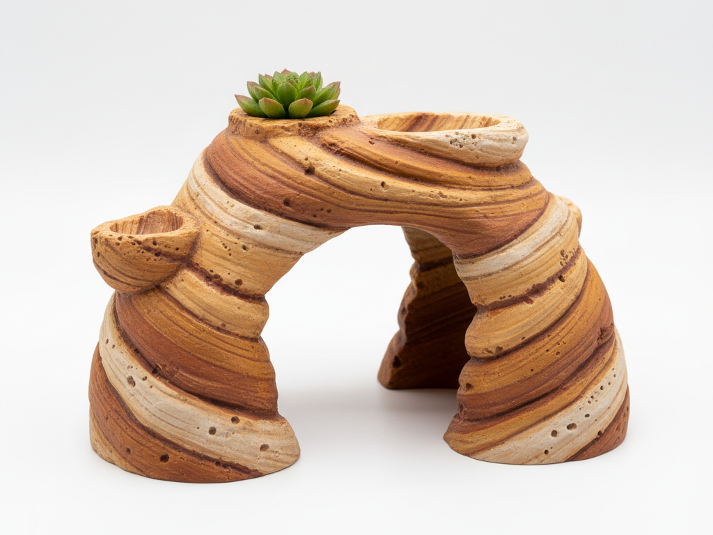 Arched Sandstone Windswept Planter | Desert Oasis