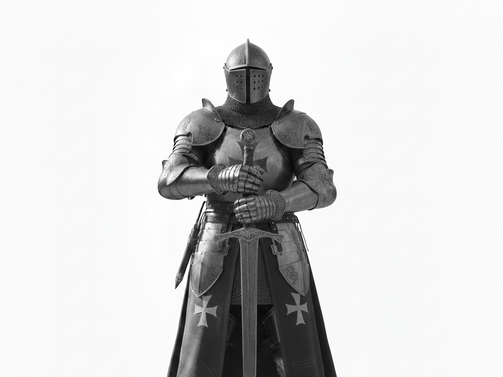 Medieval Templar Knight - High Detail