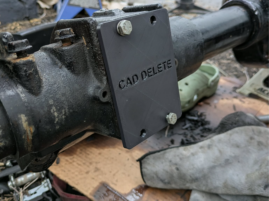 Dana 30 CAD delete plate for Jeep YJ