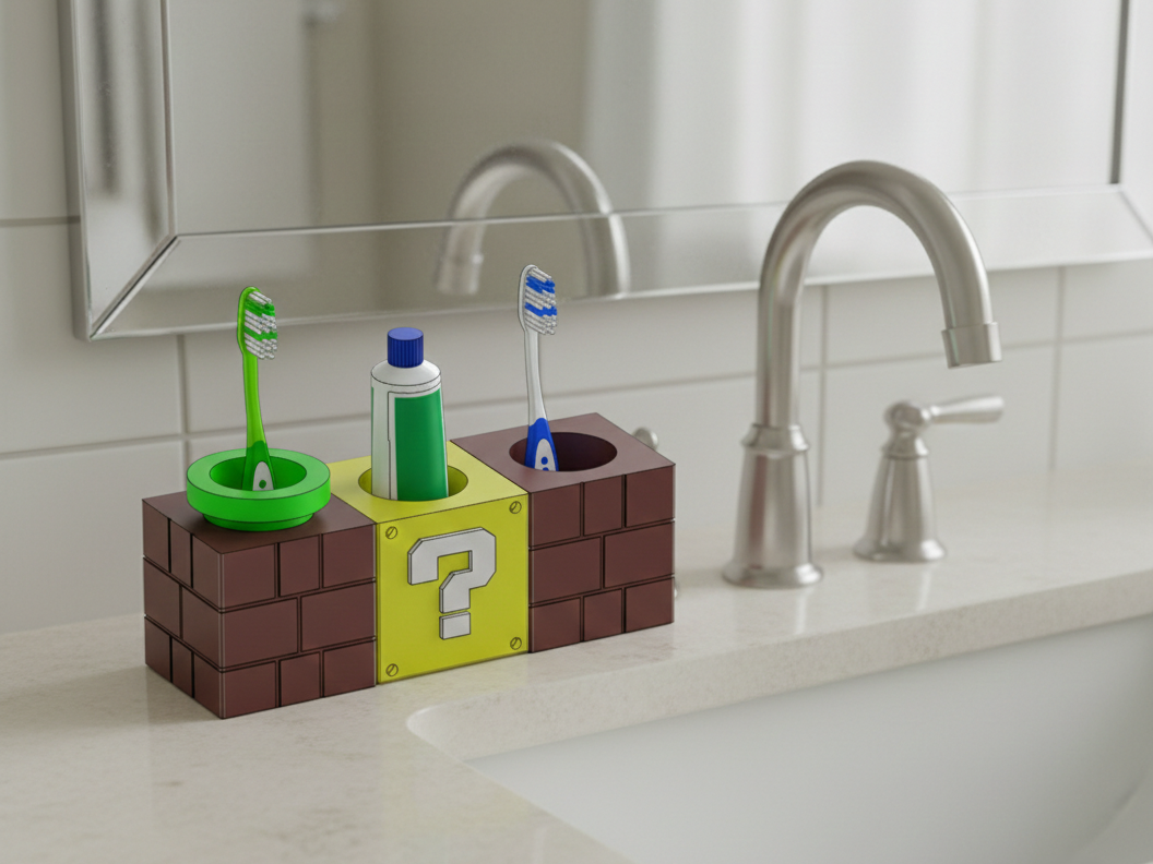 Suporte para banheiro mario bross