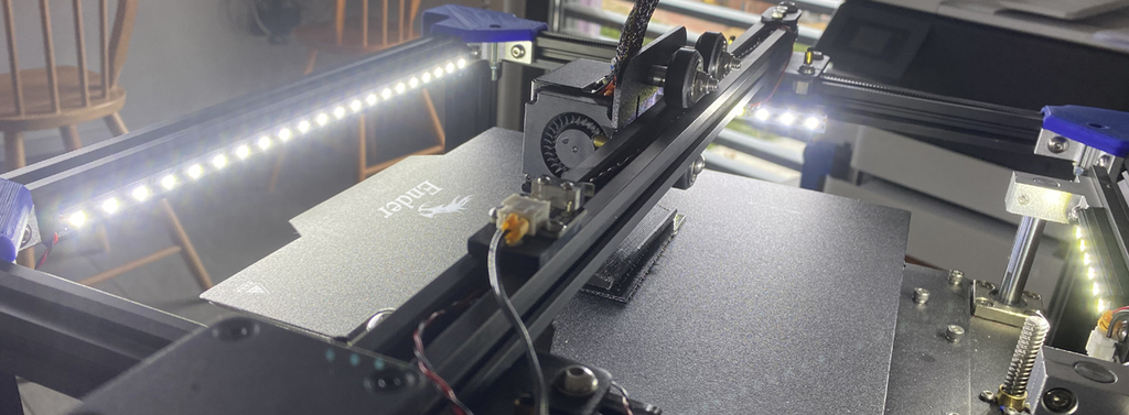 Ender 5 LED Stripe holder for Alu frame X-Y