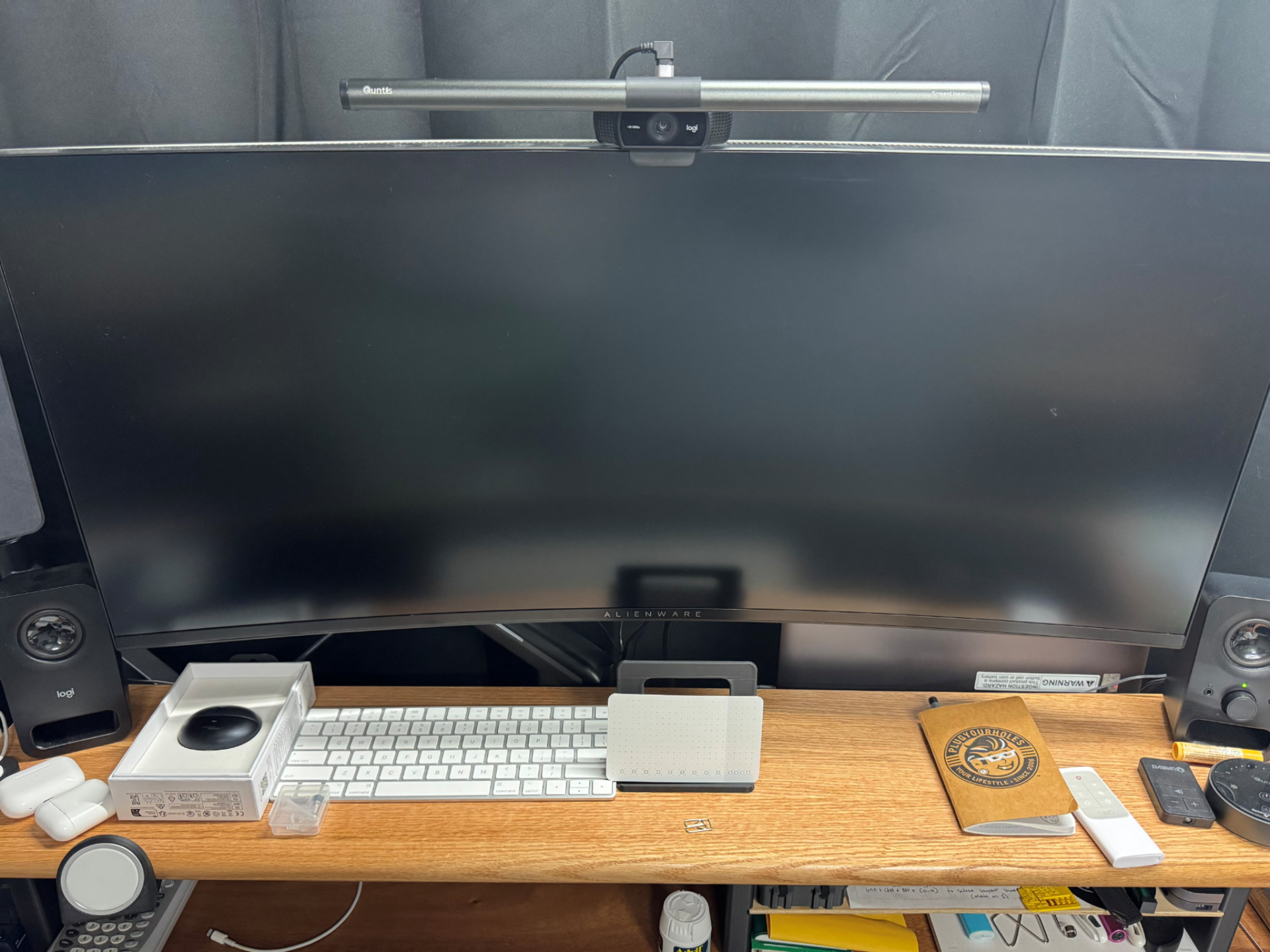 Monitor Light Bar Riser For Using Centered Webcam
