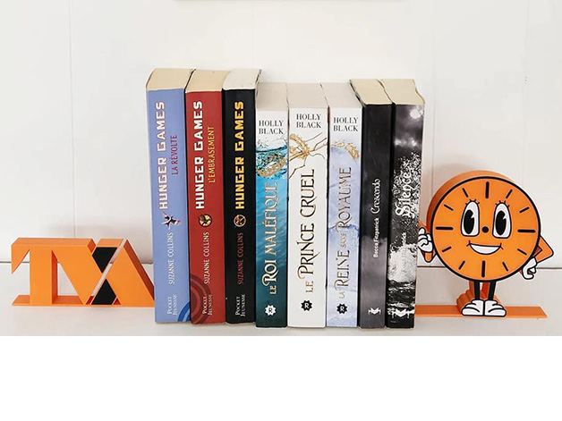 Miss Minutes and TVA logo Book Stands