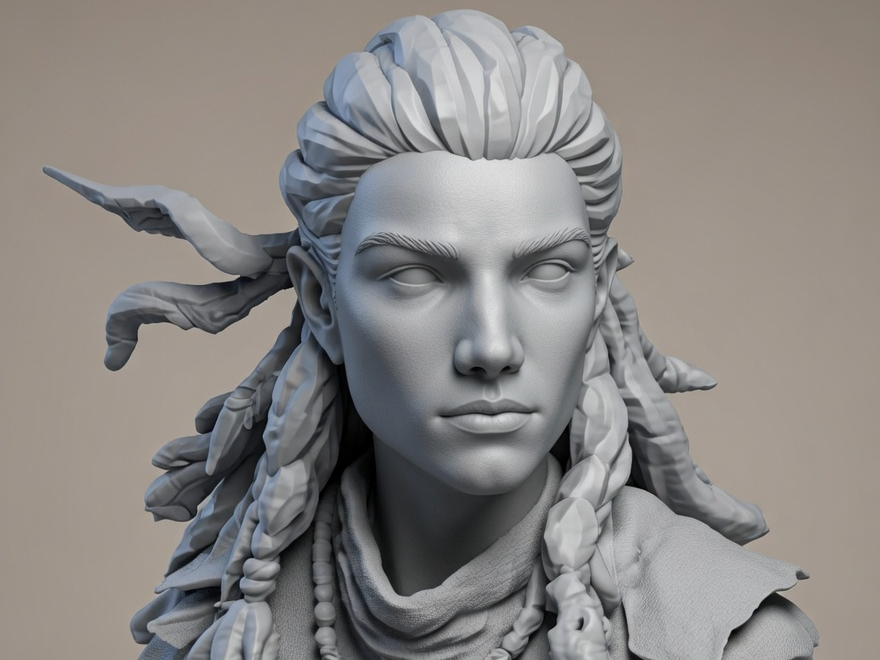 Bust of Aloy from Horizon