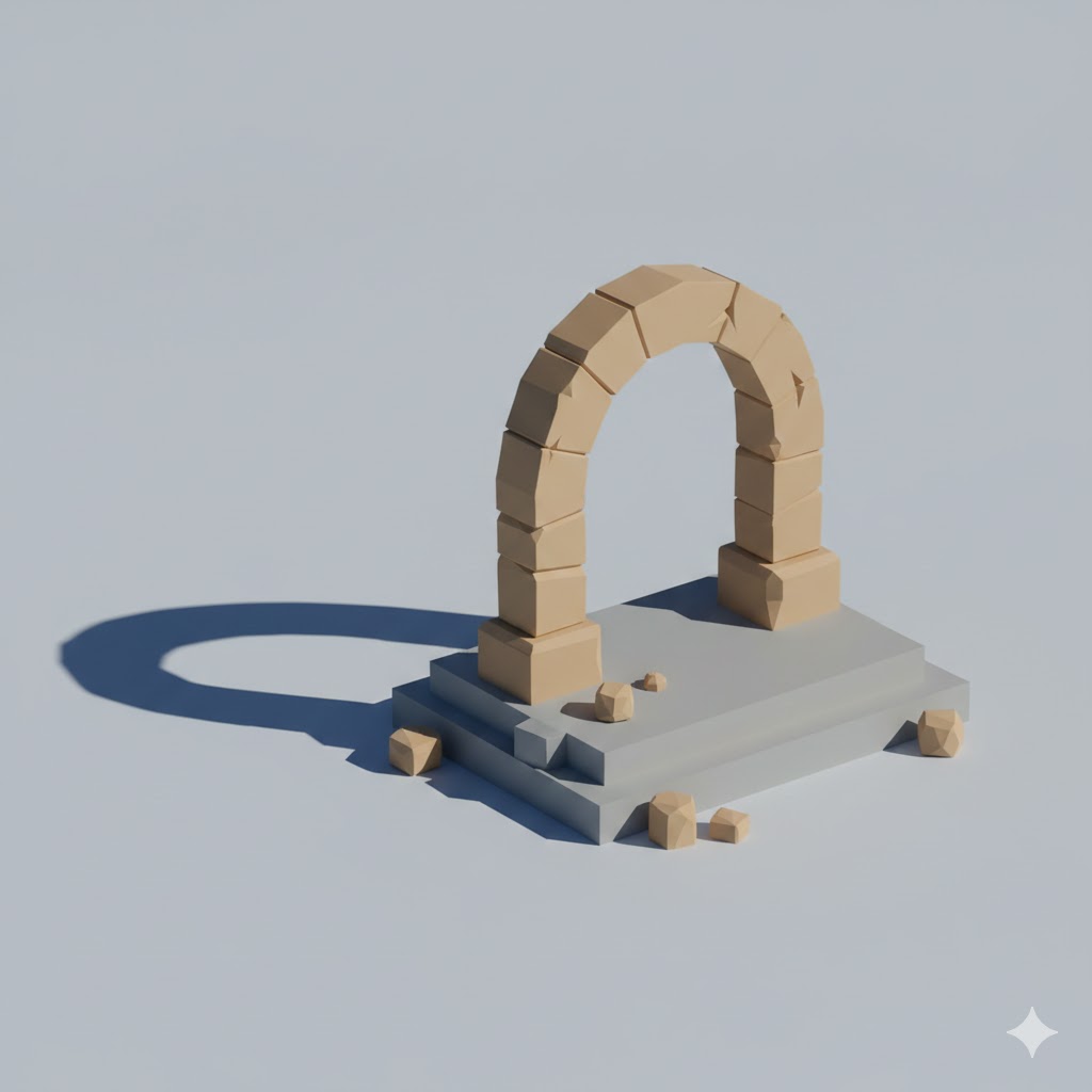 Low Poly Stone Archway