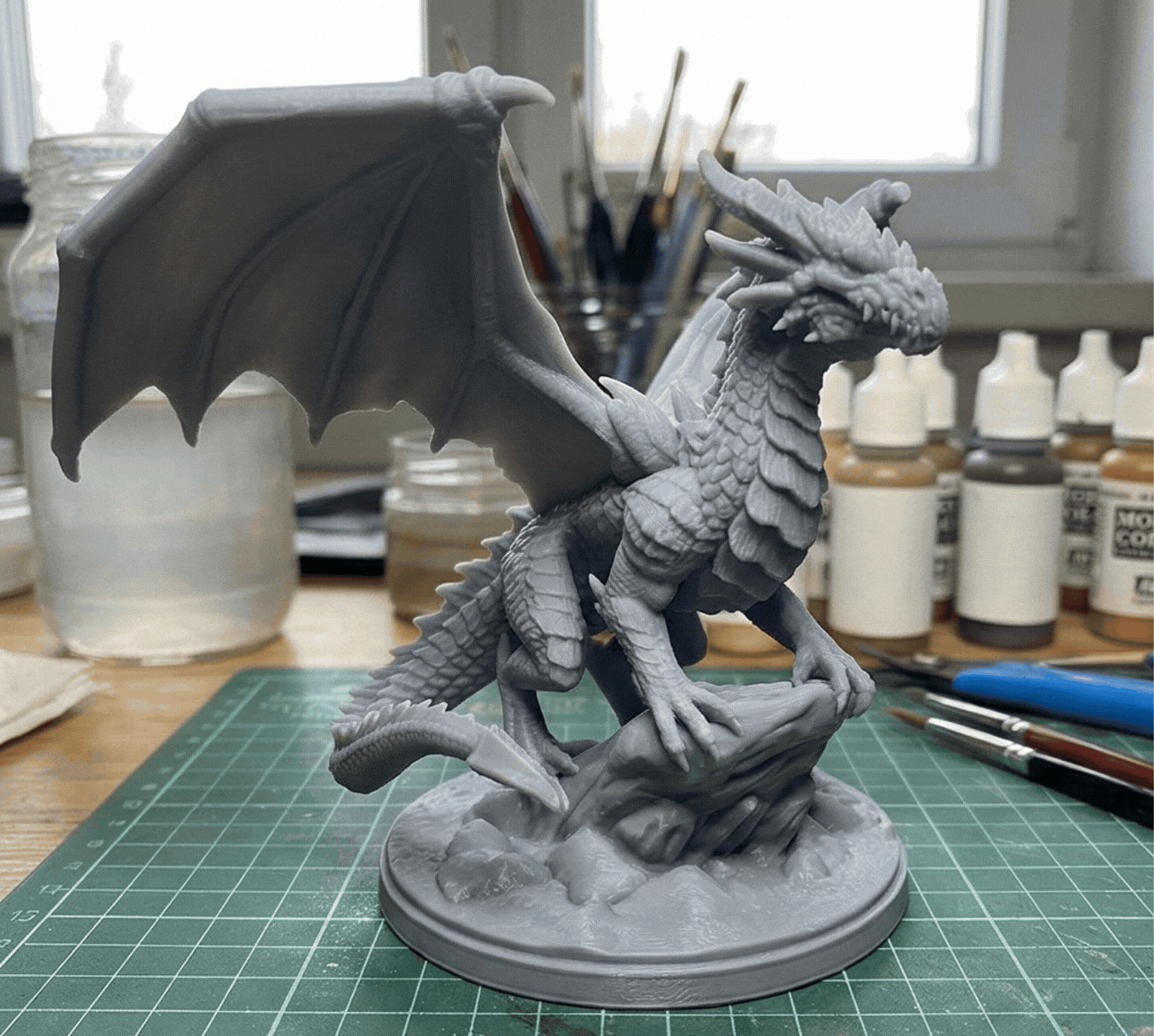 Crimson Scourge - Young Red Dragon boss Miniature