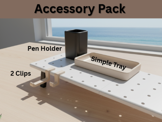 FREE STARTER ACCESSORY PACK  - Modular Desk Shelf