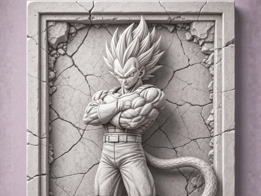 Saiyan Warrior SSJ1 – High Relief Sculpture