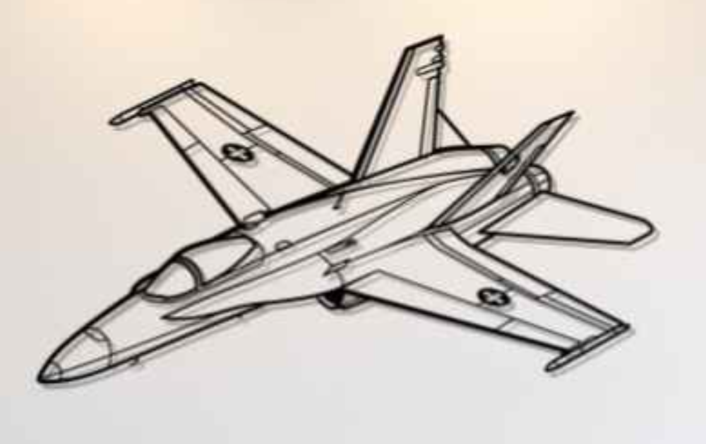 McDonnell Douglas F/A-18C Hornet Angle Wall Art