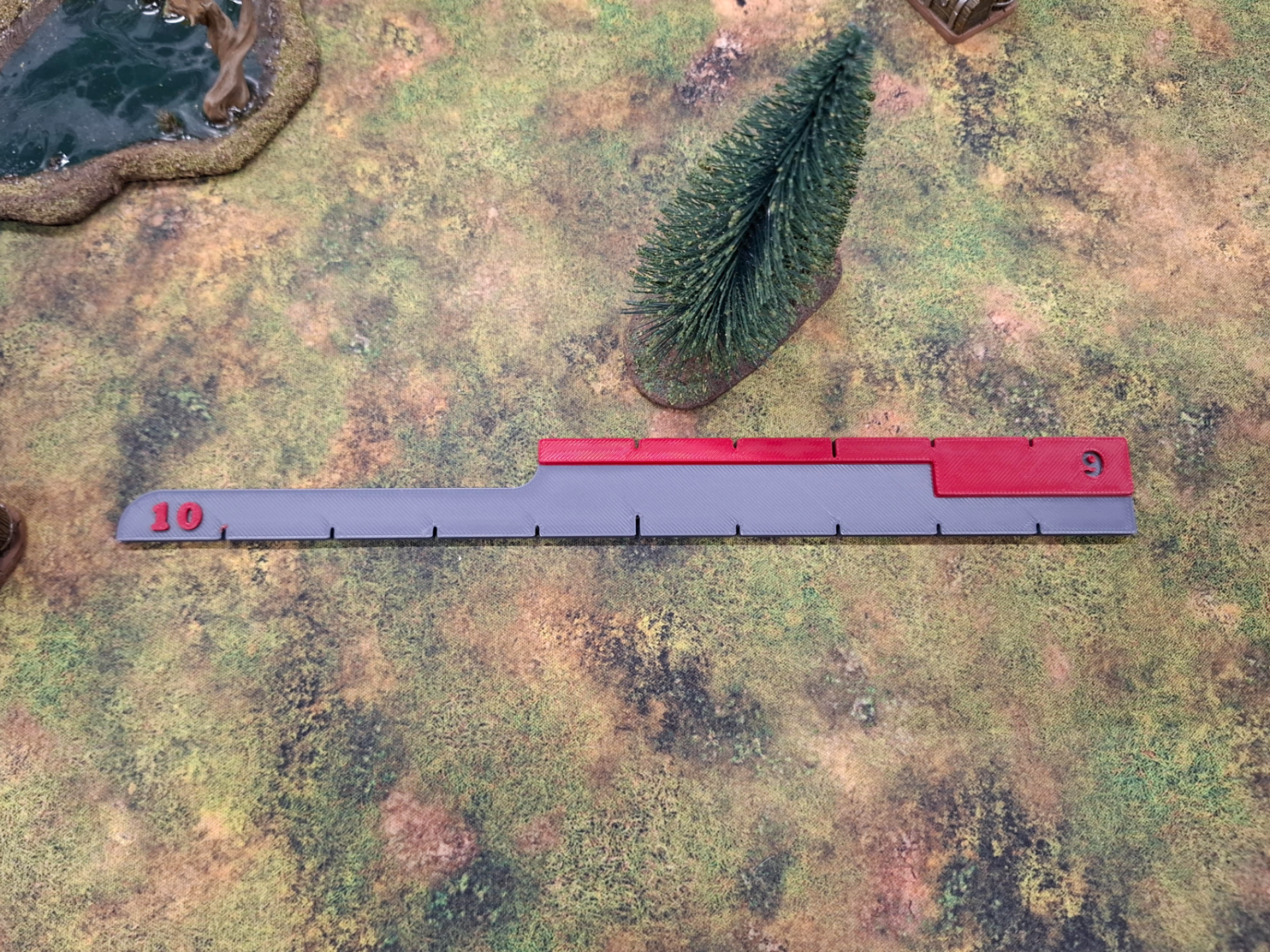 Wargaming ruler 10-6 inch