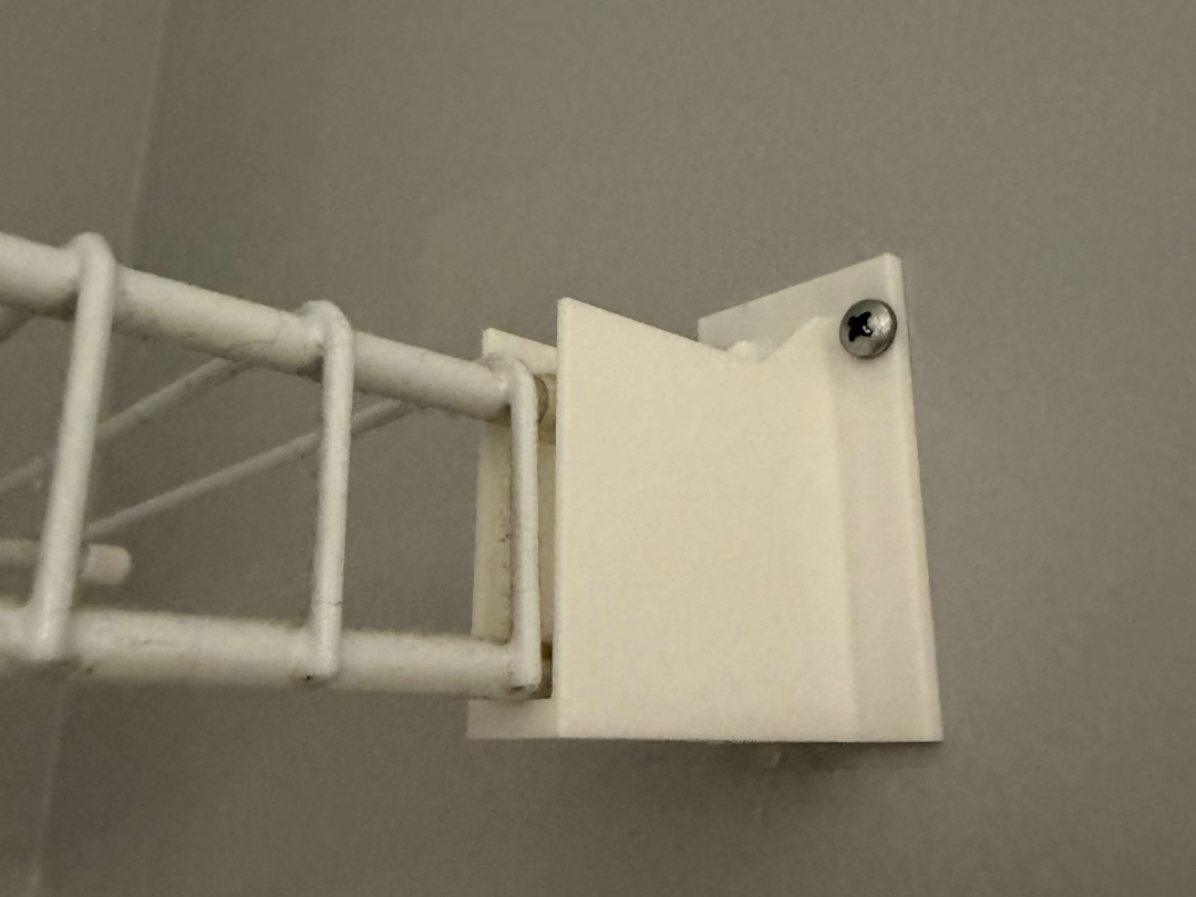Wall-Mounted Wire Shelf End Bracket