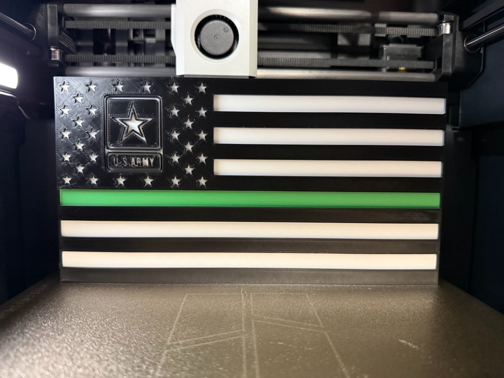 Army Thin Green Line Flag Wall Hanger