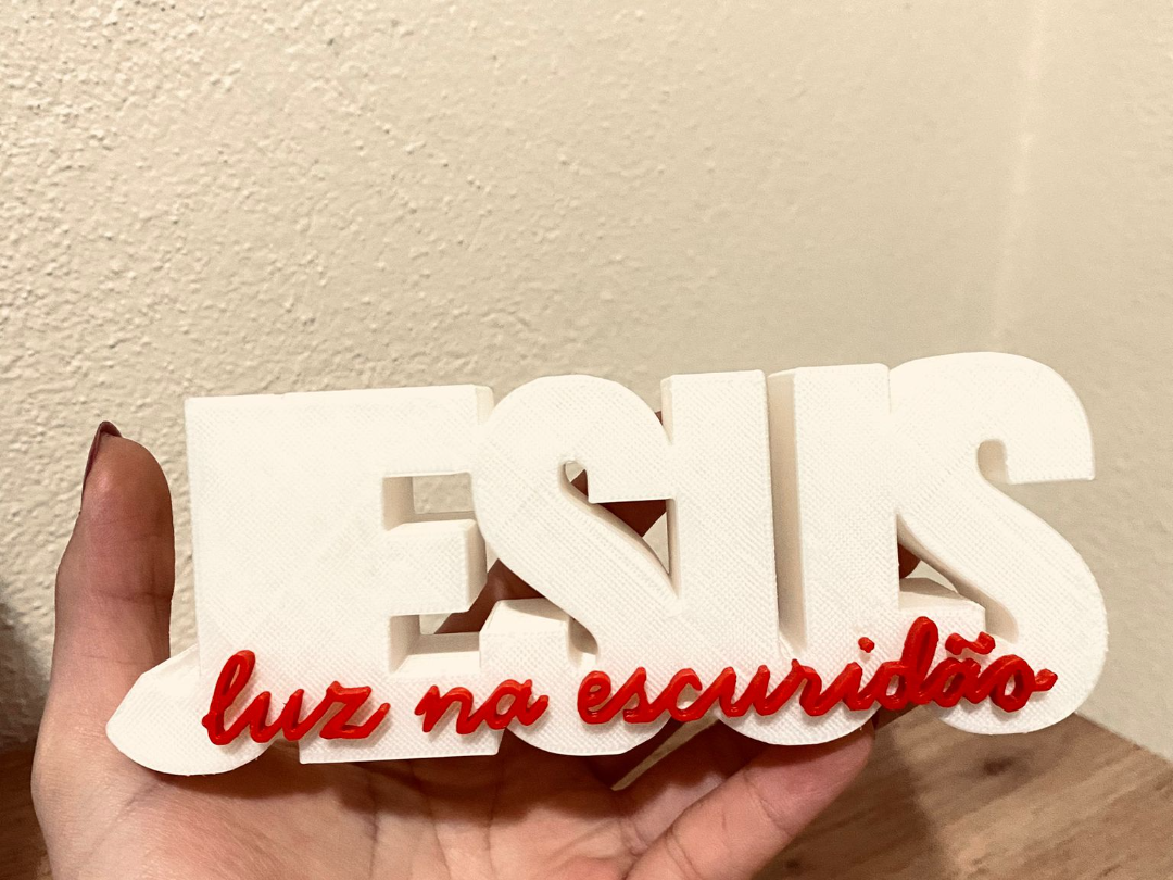 NOME JESUS - Luz na escuridao - 15cm