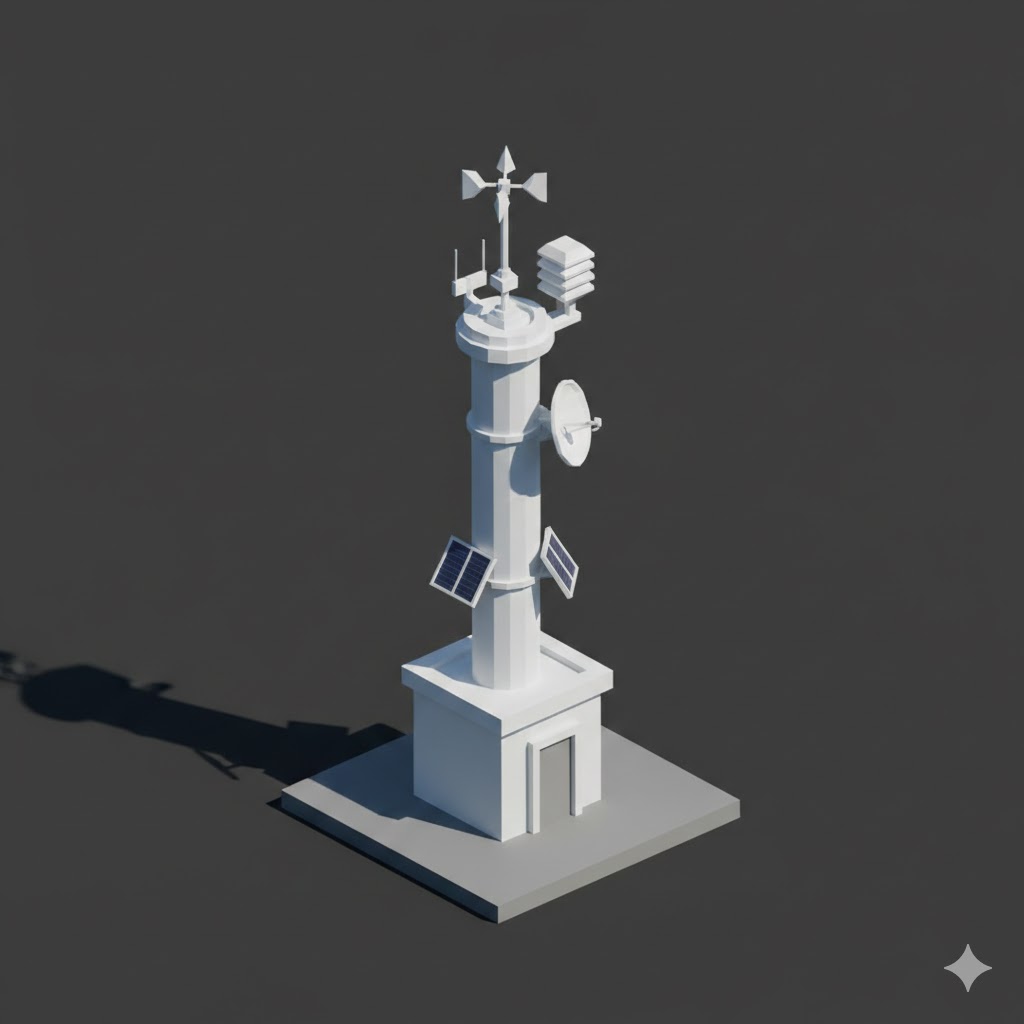 Low Poly Weather Station