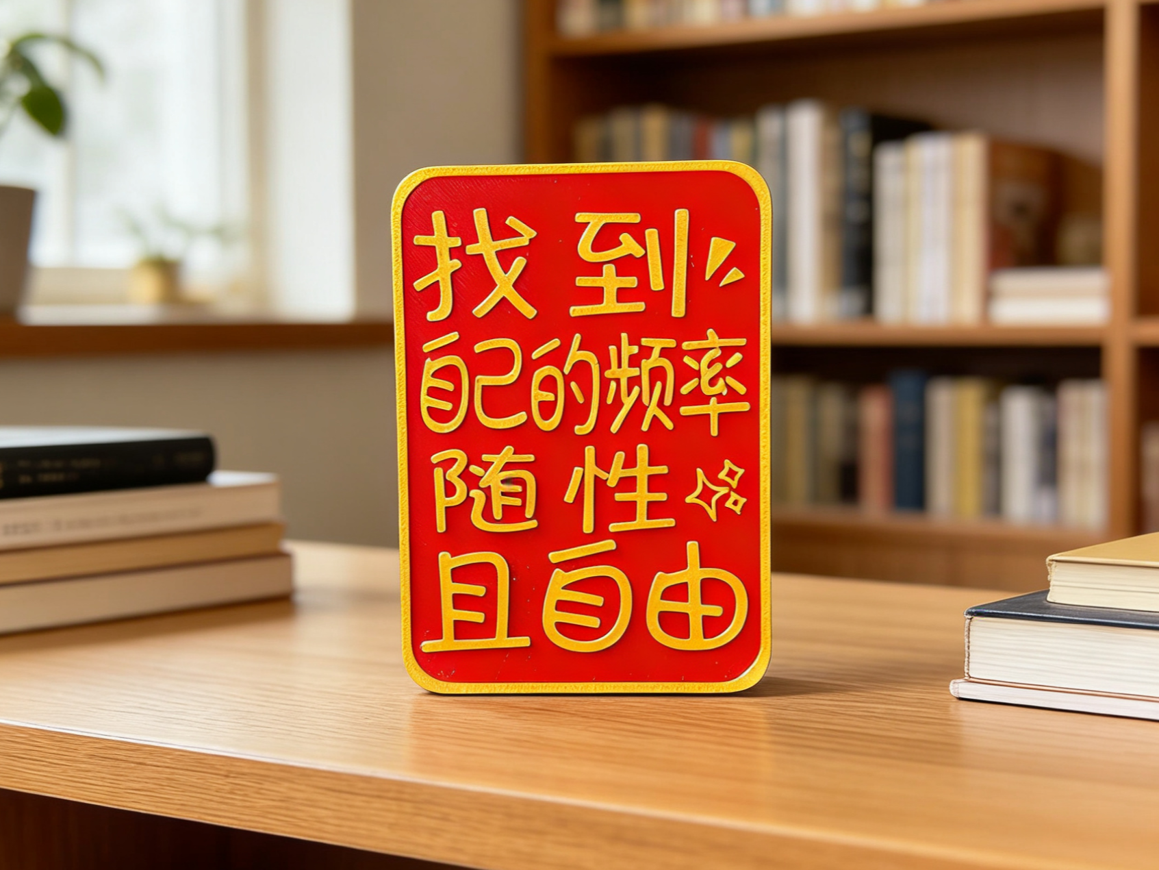 找到自己的频率 随性且自由  桌面心灵鸡汤摆件 办公室书房摆件