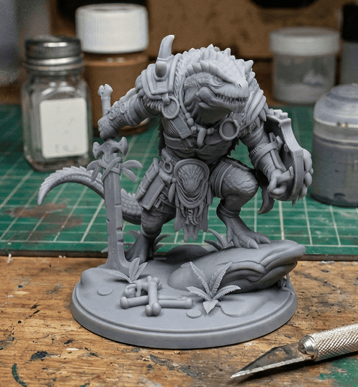 Scale-Sworn Warden - Lizardfolk Barbarian