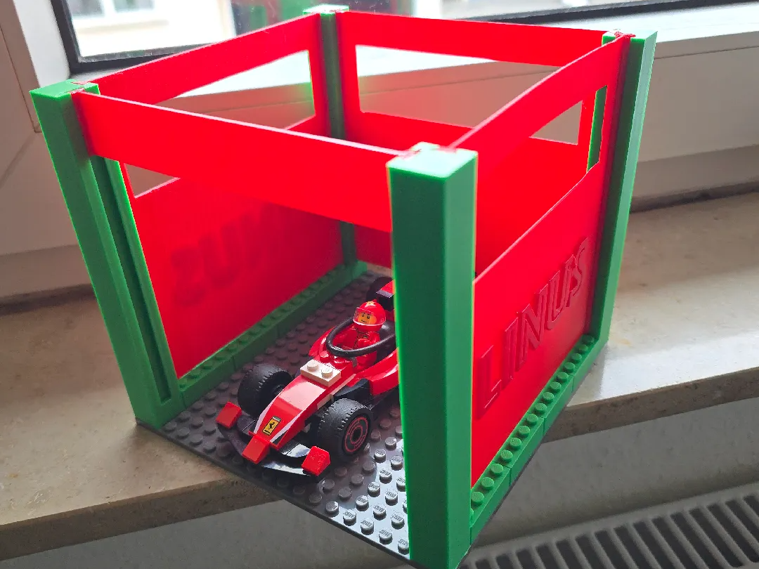 Car port / garage w/o car for toy brick plates