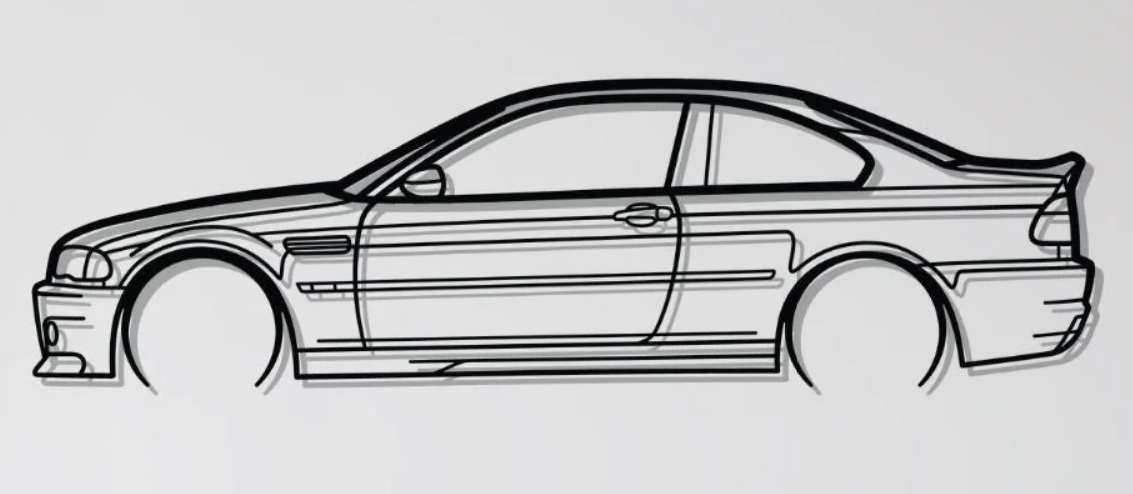 BMW M3 E46 CSL Wall Art