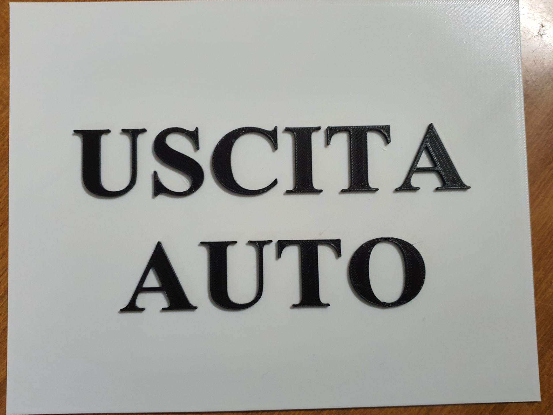 Cartello Uscita Auto