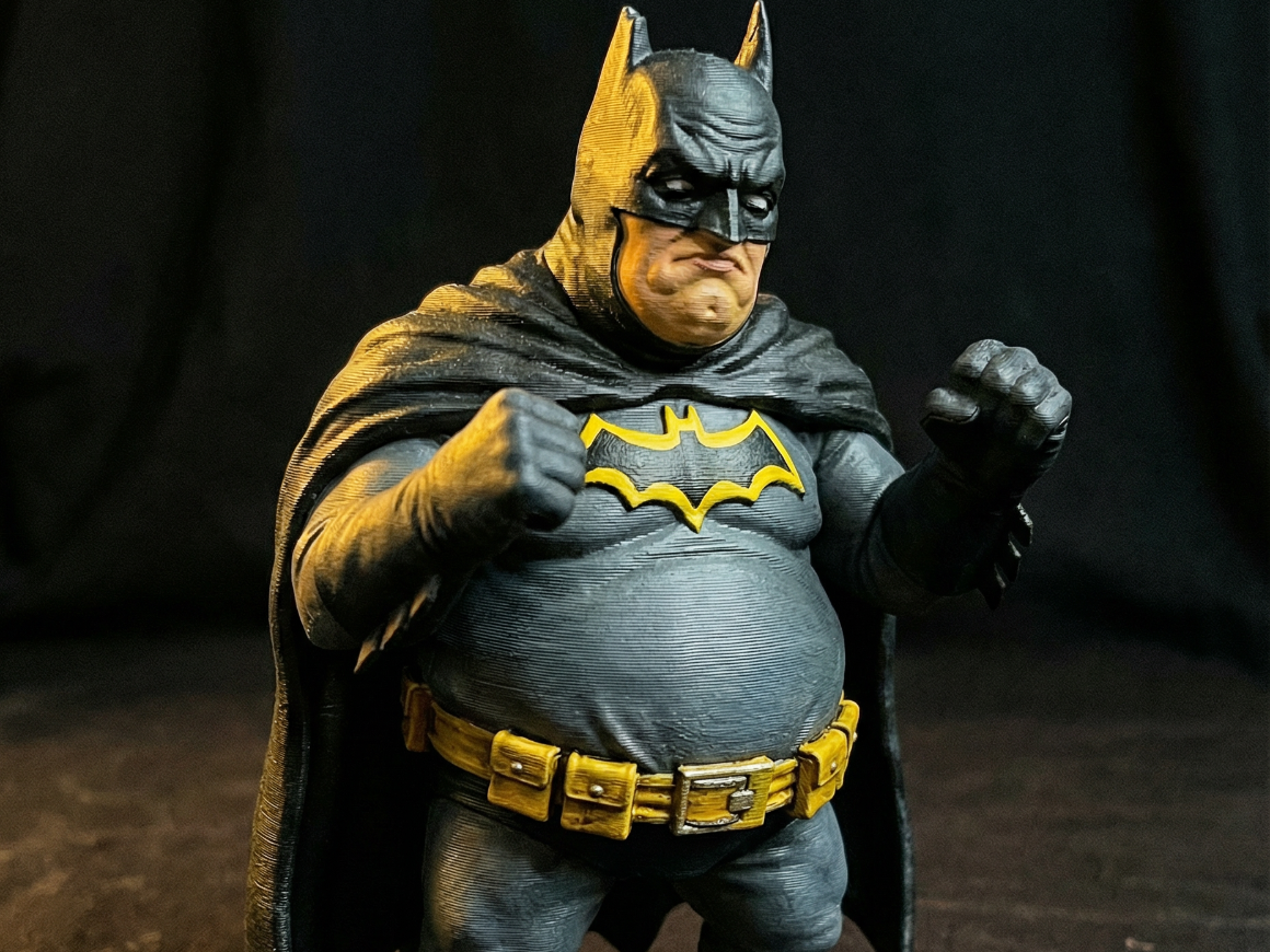 Chonky Batman STL | Superhero 3D Print | Desk Art