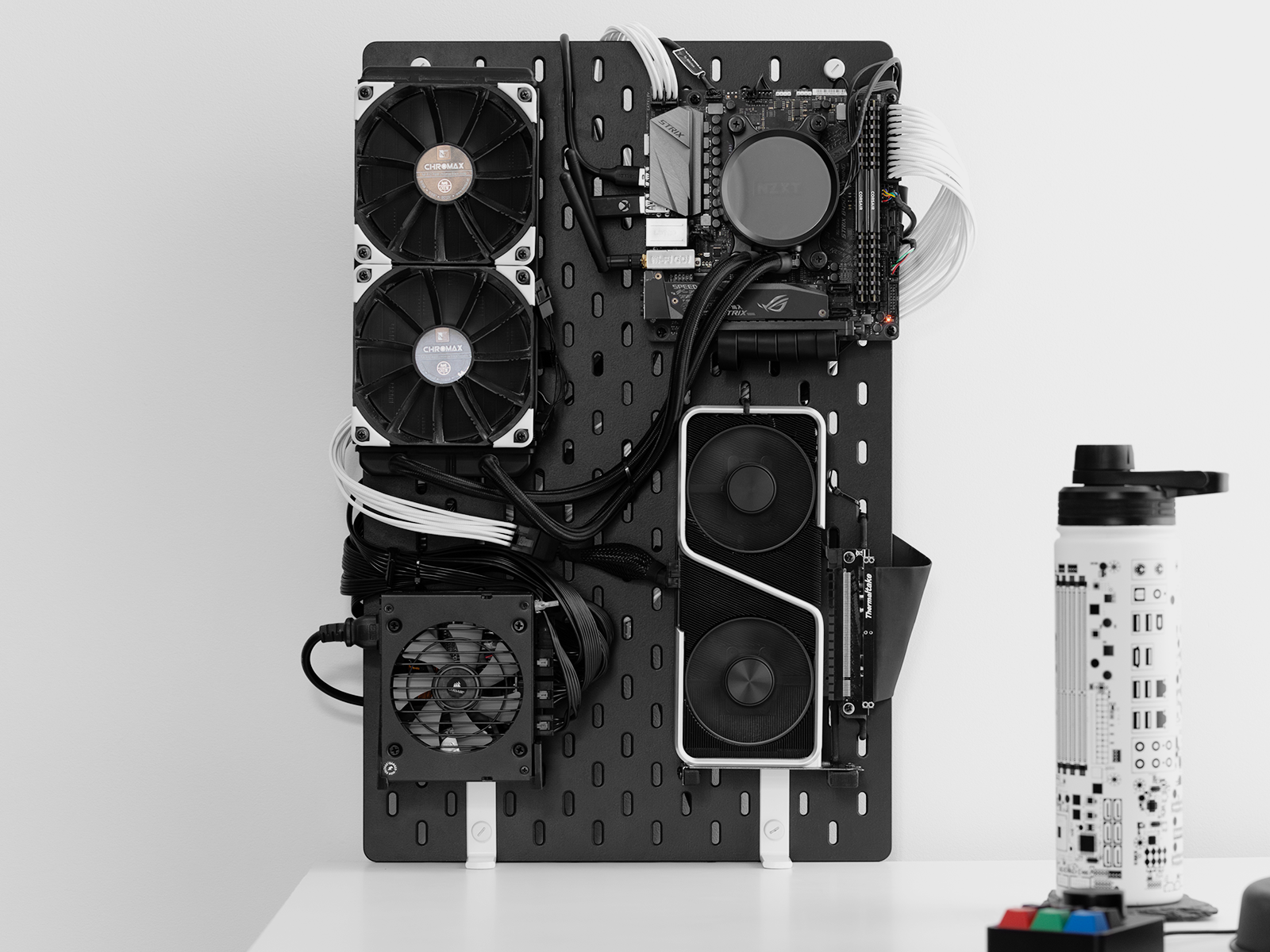 Ikea SKADIS Pegboard ITX PC Component Mounts