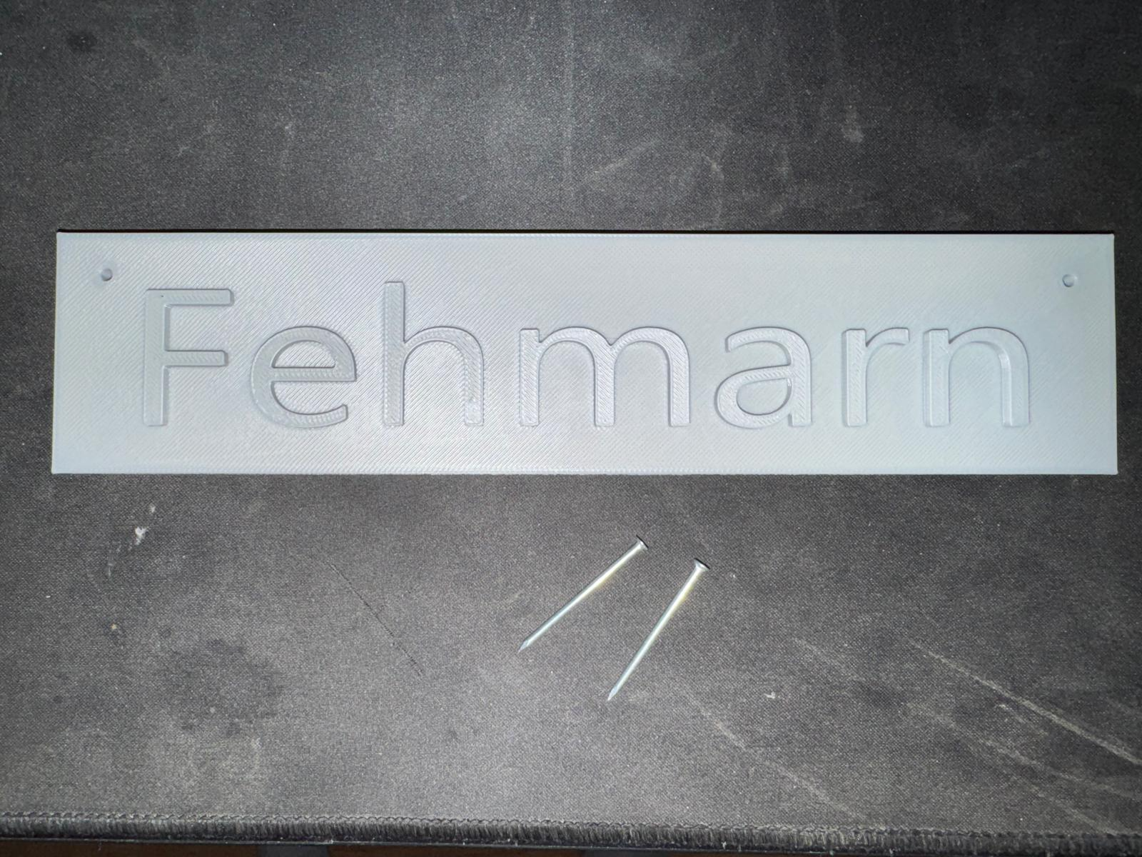 Fehmarn Schild zum Aufhängen