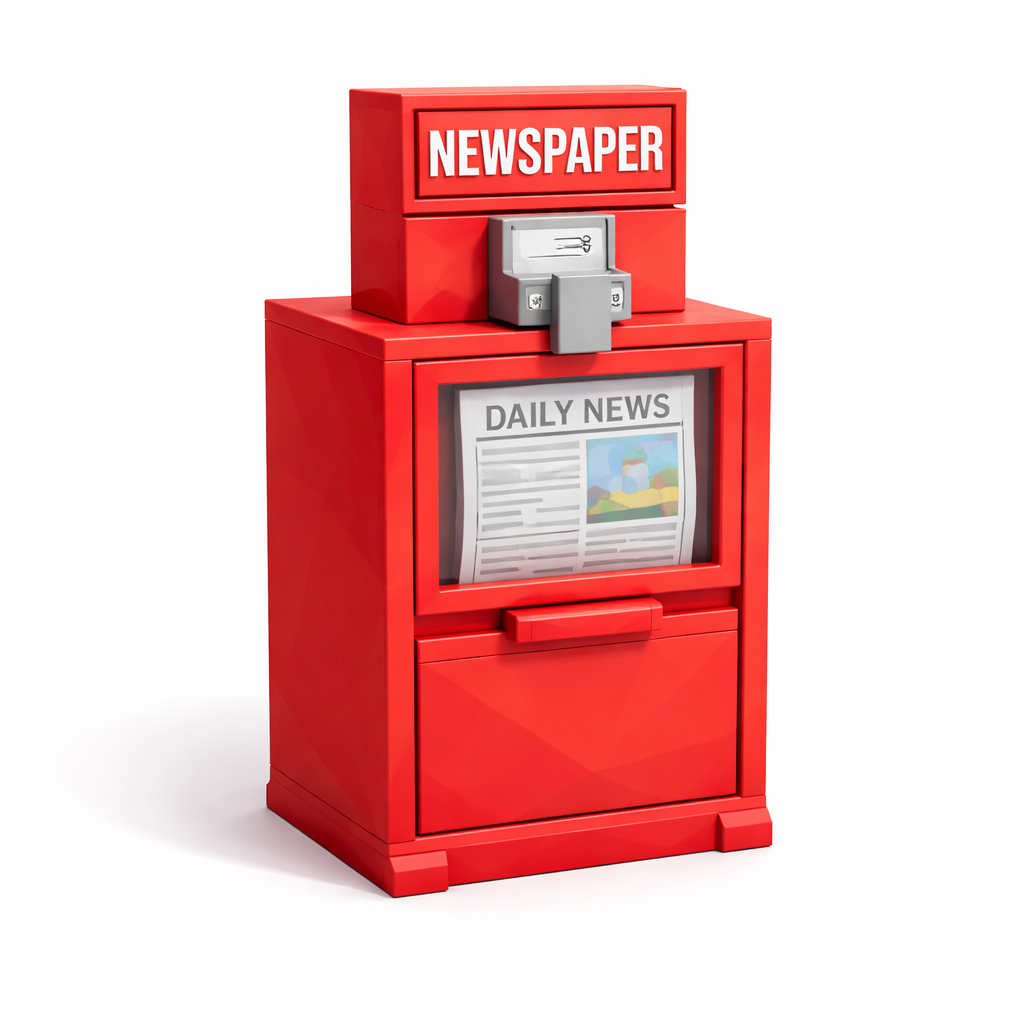 Low Poly Newspaper Vending Box