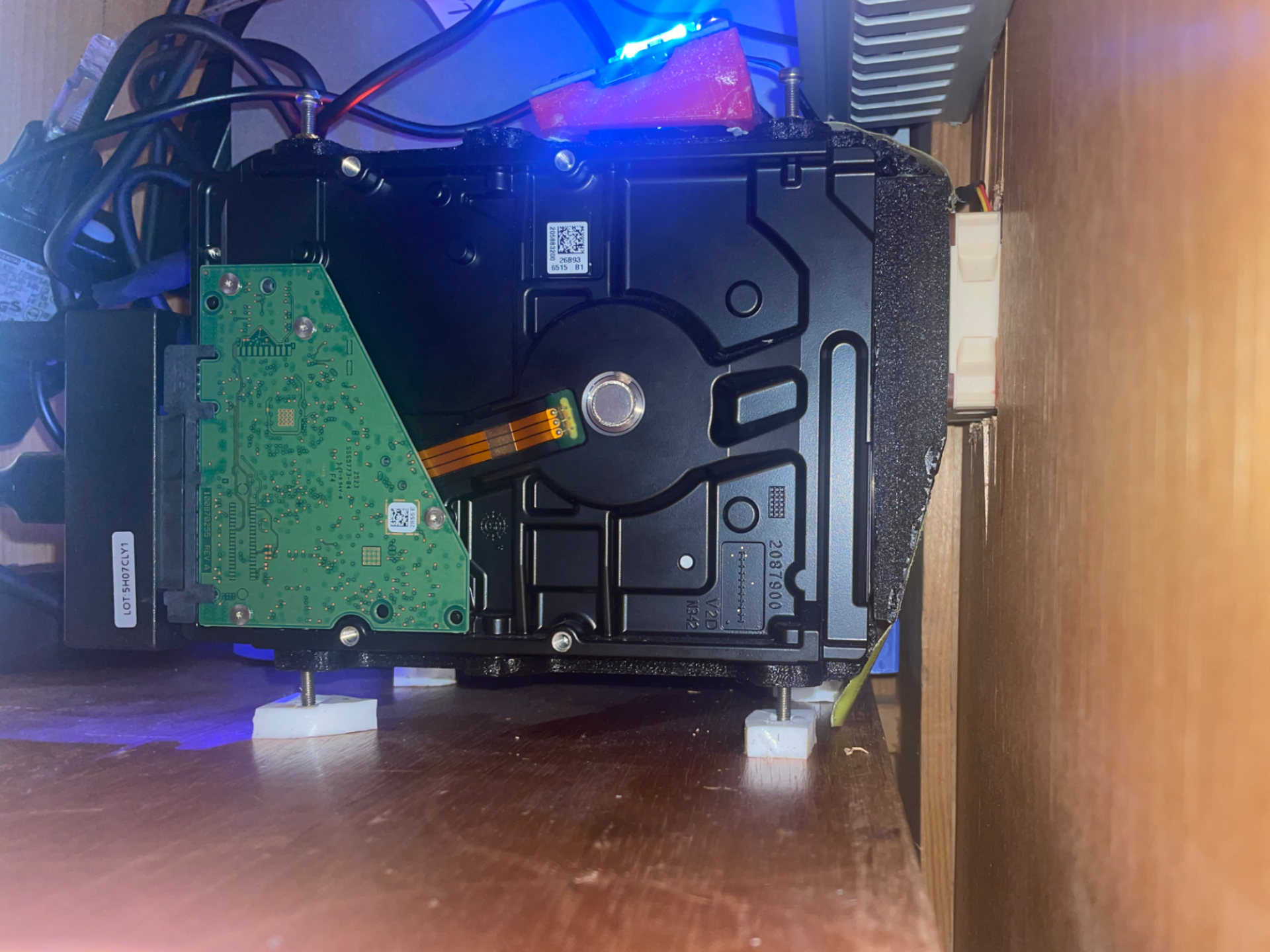dual hdd rack with fan