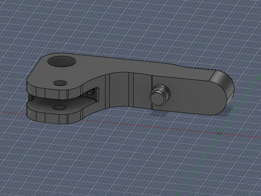 Ender 3 reinforced extruder arm (no brass inserts)