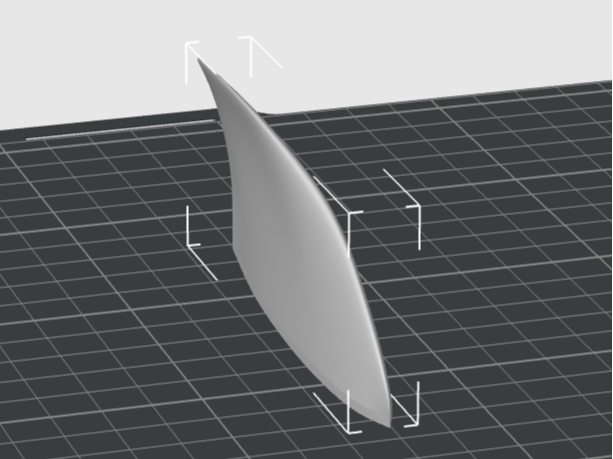Angled Kiteboard Fin Orca style