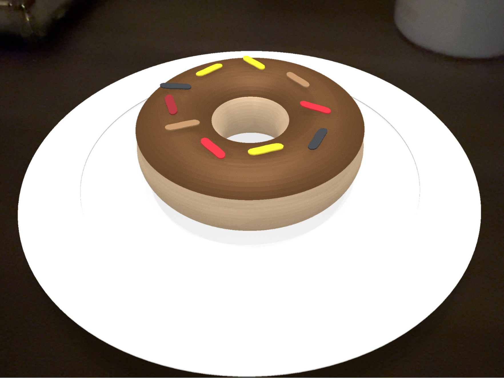 chocolate donut with sprinkles