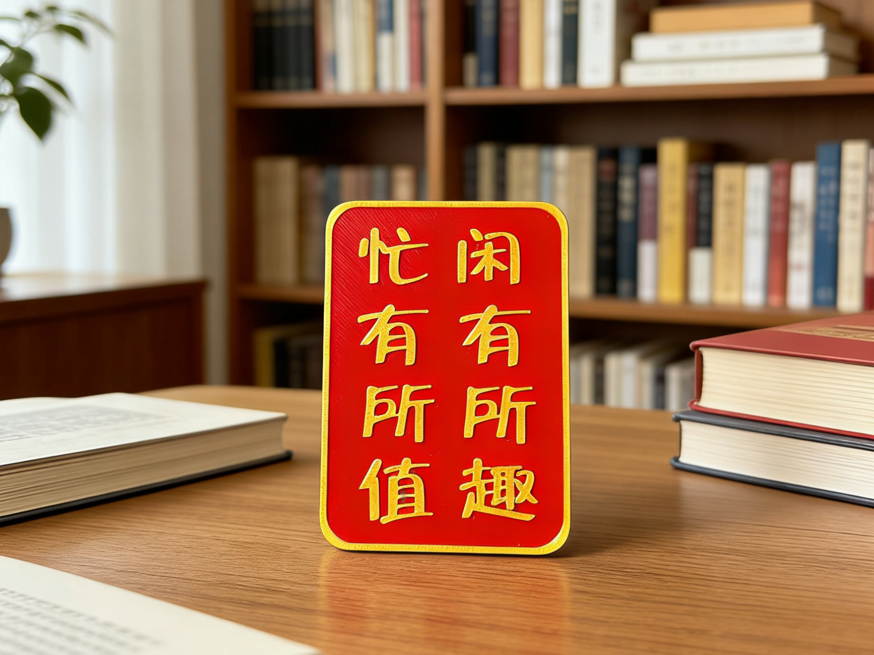 忙有所值 闲有所趣 雅致桌面摆件 书房办公室桌面摆件