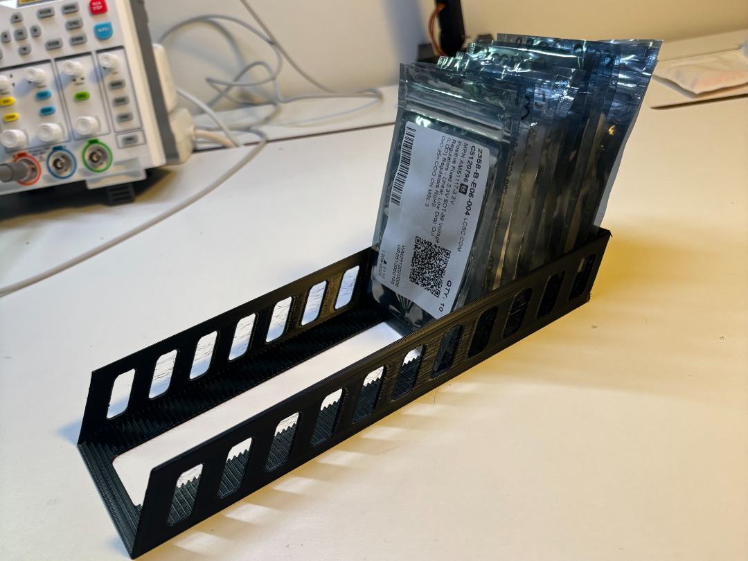 electronic components organiser and storage