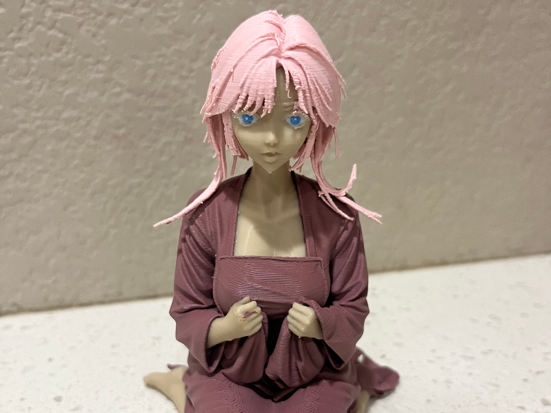Anime Girl Kneeling
